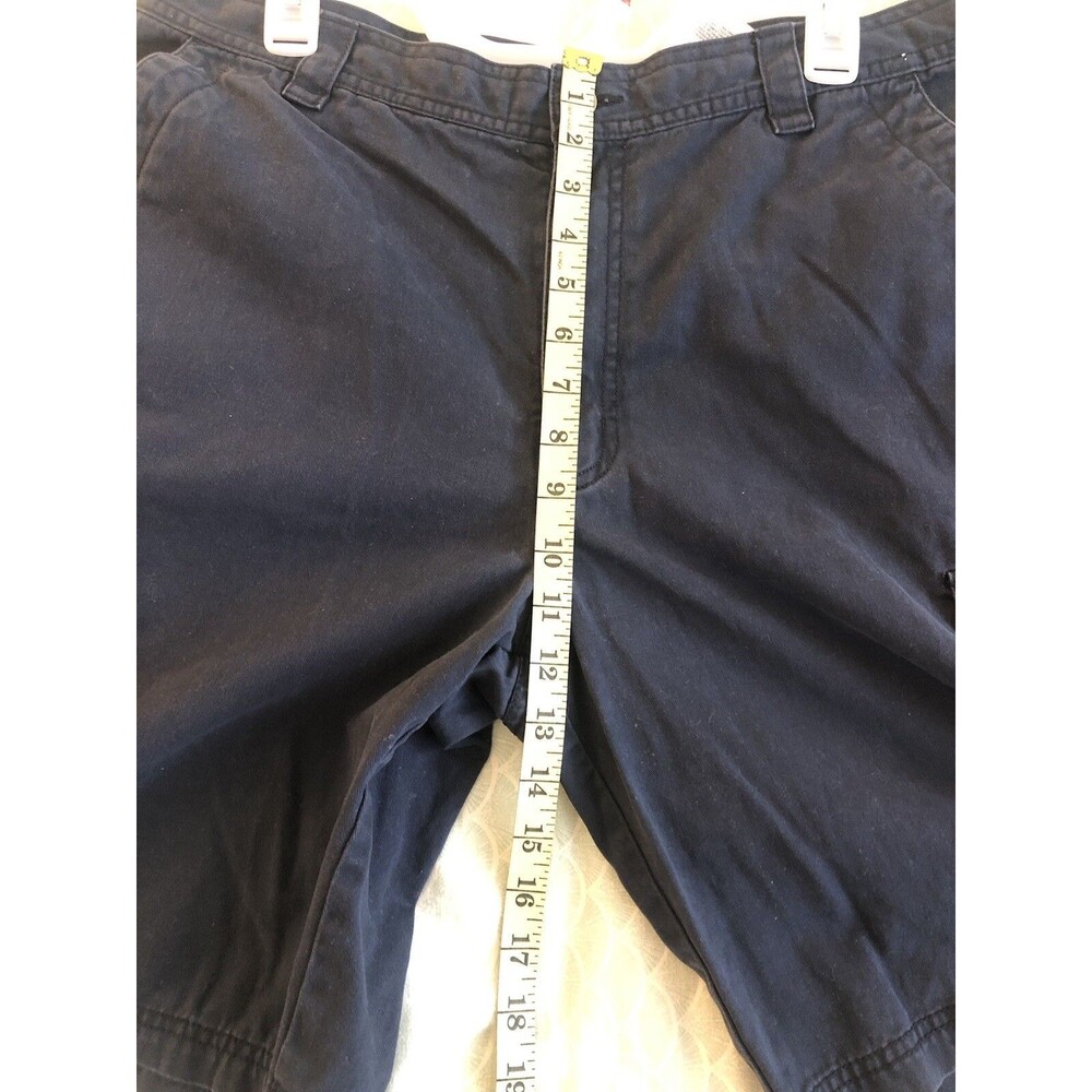 Columbia Men's Size 36x10 Navy Blue Shorts 100% Cotton Bermuda Cargo Hiking - Picture 10 of 15